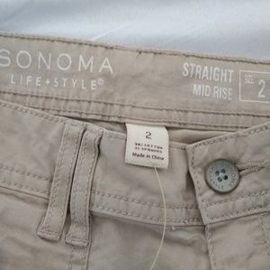 Sonoma Khaki Straight Leg Pants